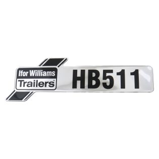 Ifor Williams HB511 Resin Dome Black & Silver Sticker Partcode: C70462-HB511