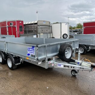 Ifor Williams LM126 Flatbed Trailer With Drop Sides 12 x 6'6