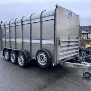 Second Hand 2017 Ifor Williams TA510 14 x 6 Tri Axle Livestock Trailer with Sheep Decks
