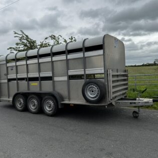 Second Hand 2025 Ifor Williams TA510 16 x 6 Tri Axle Livestock Trailer with Sheep Decks