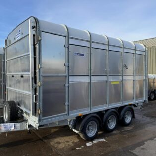 Ifor Williams DP120 12 Tri Axle Livestock Trailer with Sheep Decks & Fold Down Front